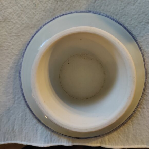 Rep Of China Blu/Whi Double Happiness Porcelain Tazza Offering Plate+Orig Label - Picture 13 of 13
